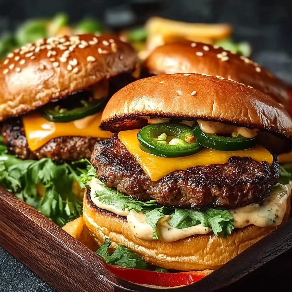 Recipe preparation for Southwest Burger Green Chiles