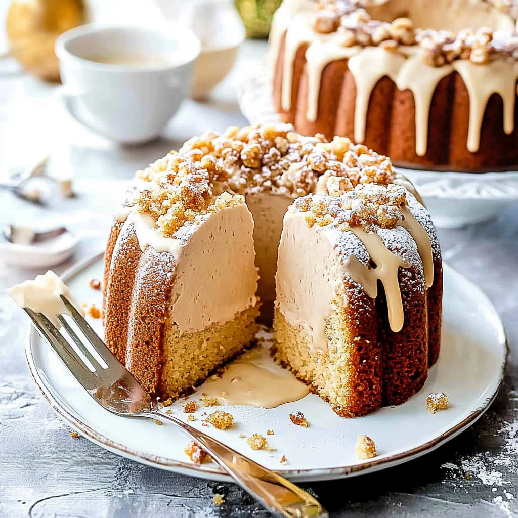Recipe preparation for Eggnog Cake with Eggnog Frosting