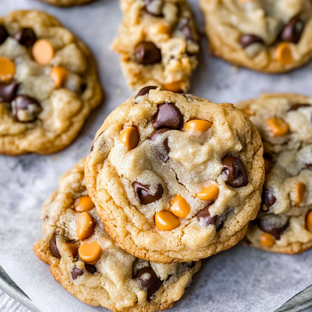 Recipe preparation for Butterscotch Chocolate Chip Cookies (with sea salt)