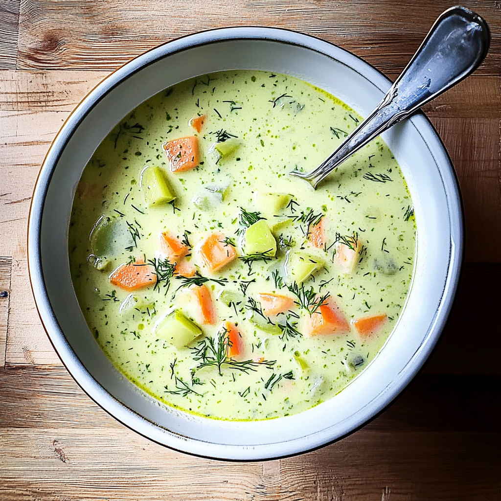 Recipe preparation for Polish Dill Soup
