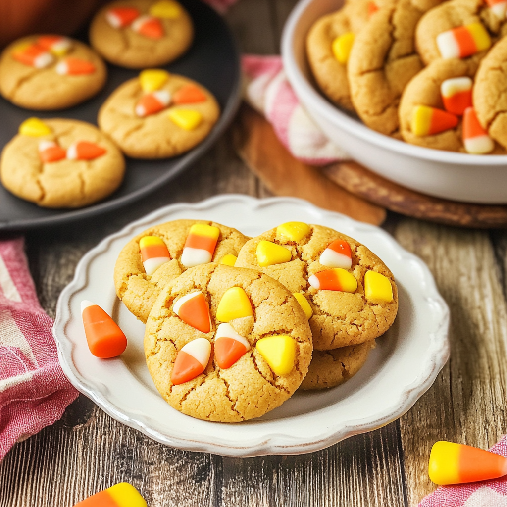 Recipe preparation for Candy Corn Peanut Butter Cookies