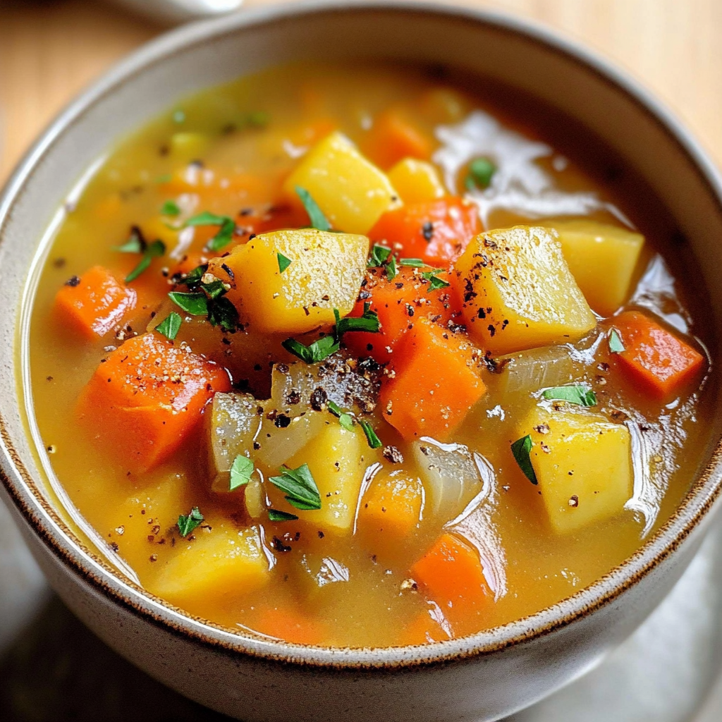 Recipe preparation for Tasty Roasted Winter Vegetable Soup