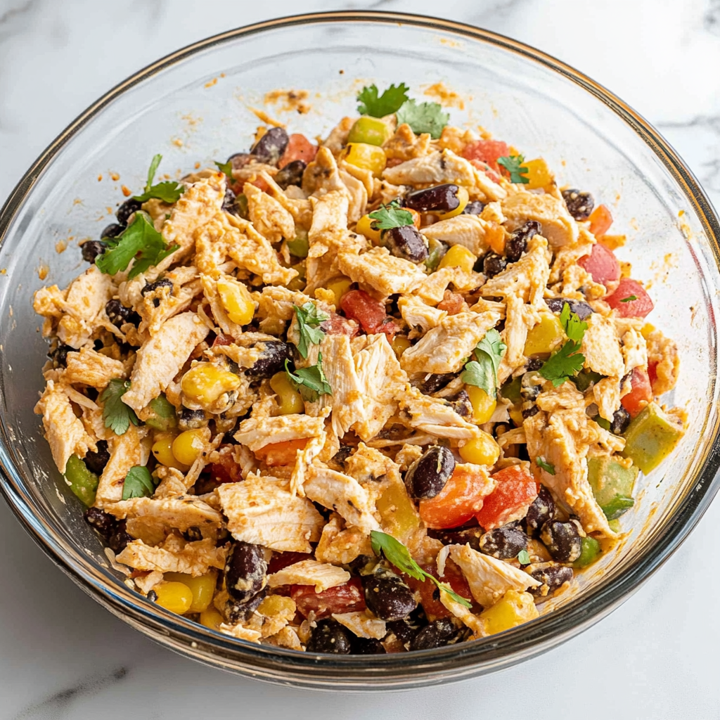 Recipe preparation for Southwest Chicken Salad
