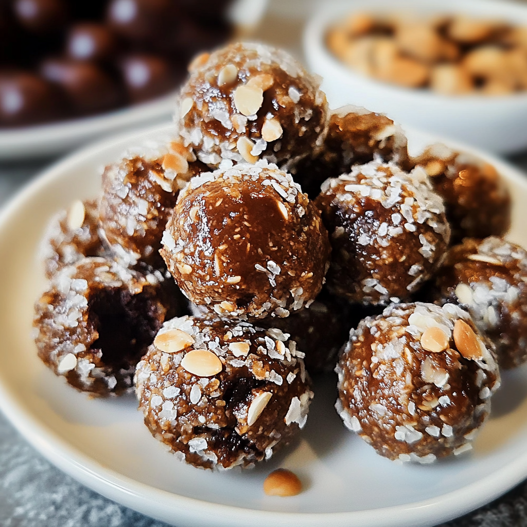 Recipe preparation for Almond Joy Energy Balls