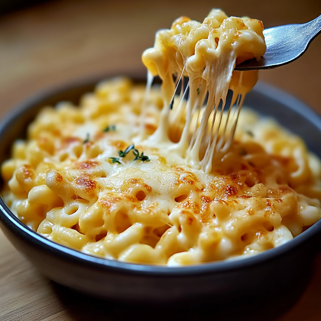 Recipe preparation for Dreamy White Cheddar Mac