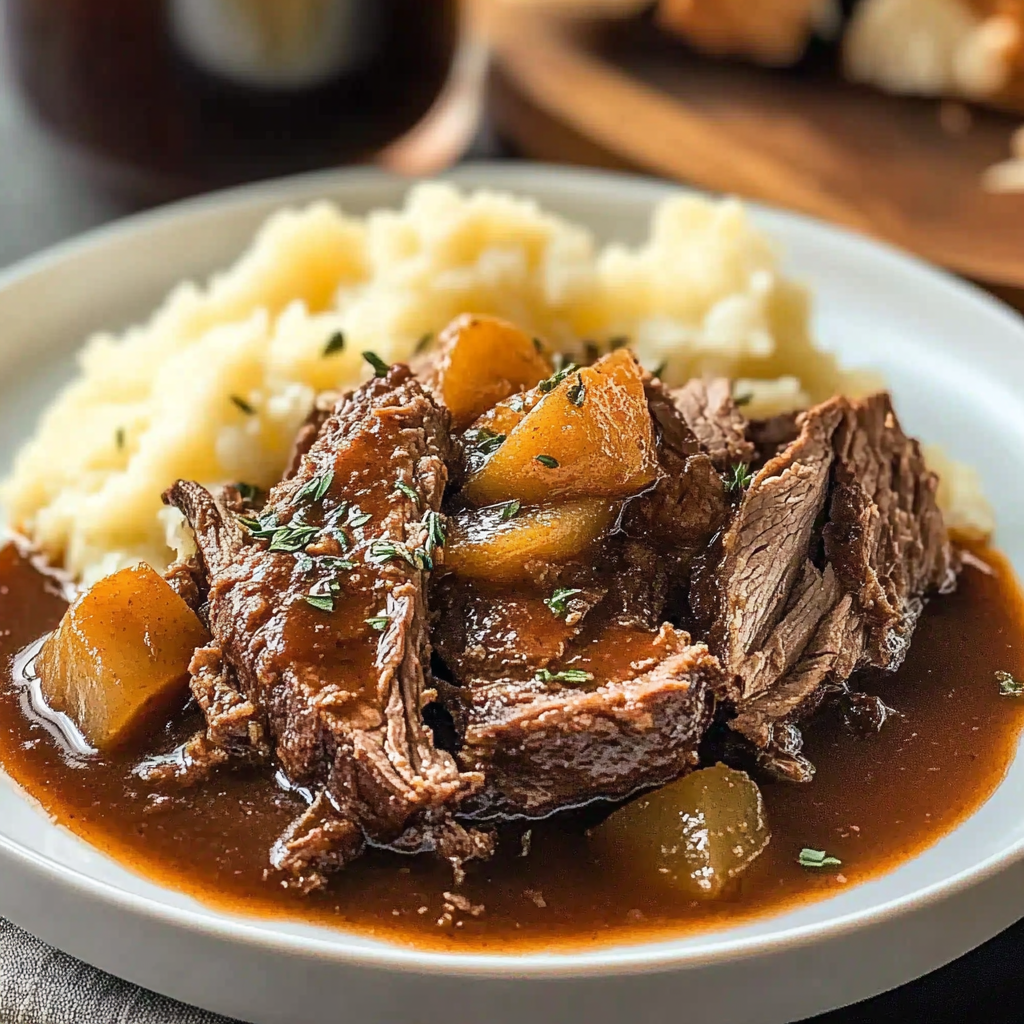 Recipe preparation for Tender Beef Manhattan Dish