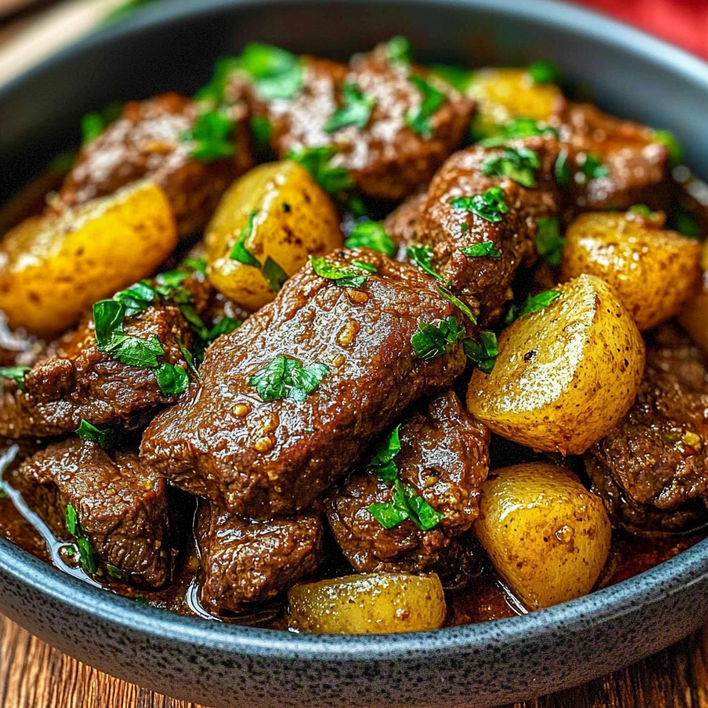 Recipe preparation for Slow Cooker Garlic Butter Beef