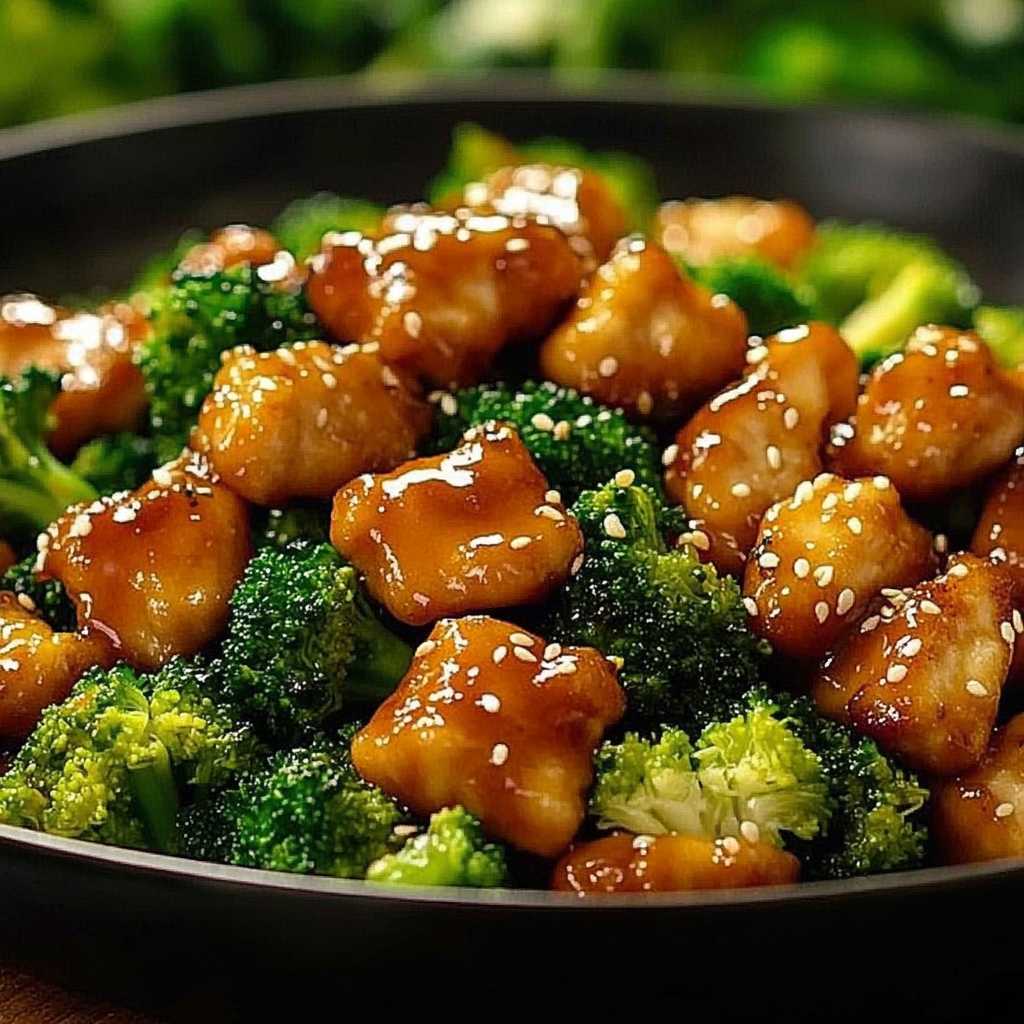 Recipe preparation for Honey Garlic Chicken Broccoli