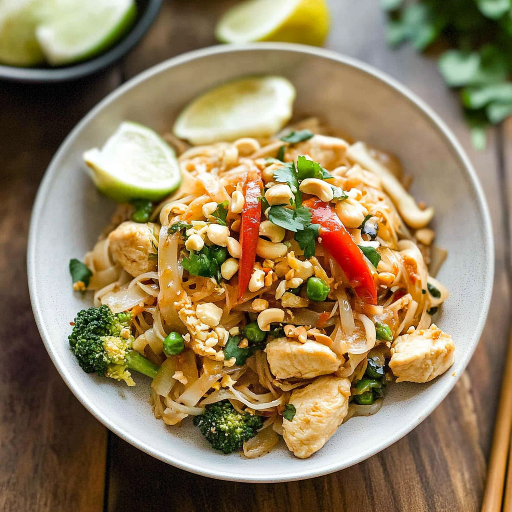 Recipe preparation for Chicken Pad Thai