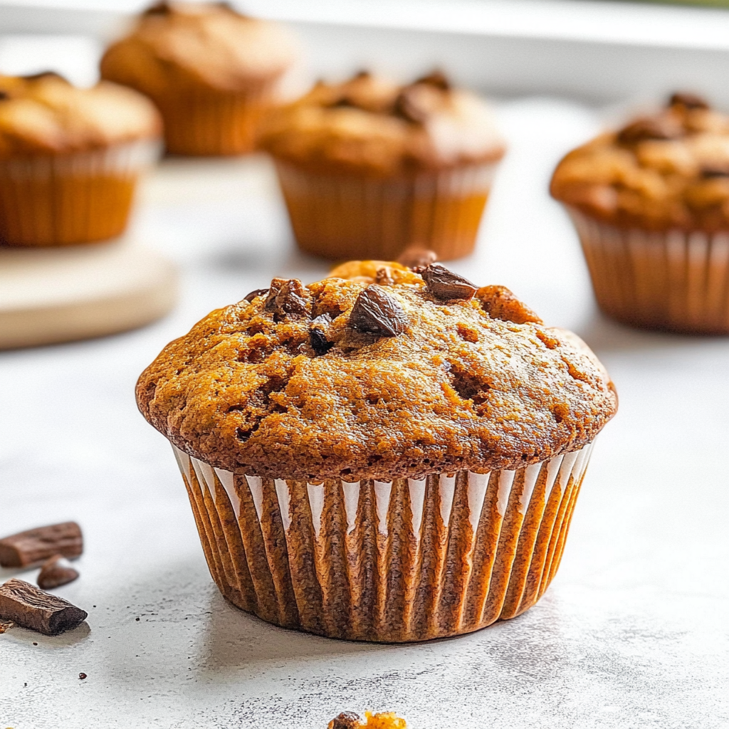 Recipe preparation for Pumpkin Banana Muffins
