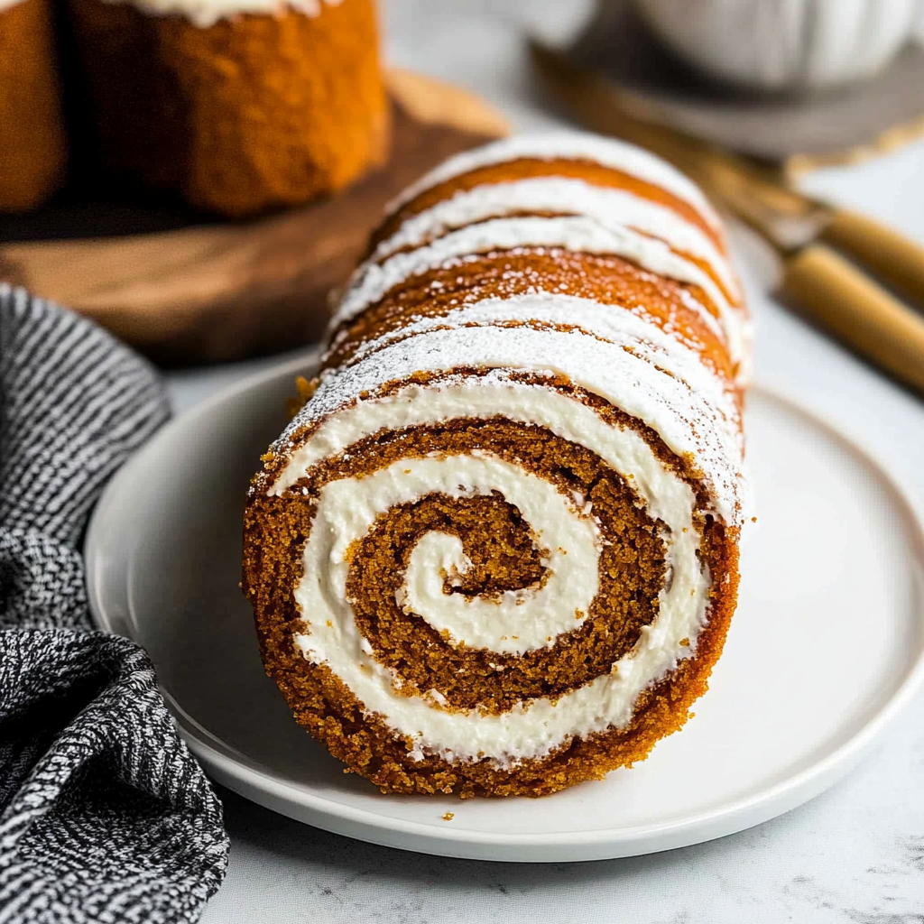 Recipe preparation for Easy Pumpkin Roll Recipe
