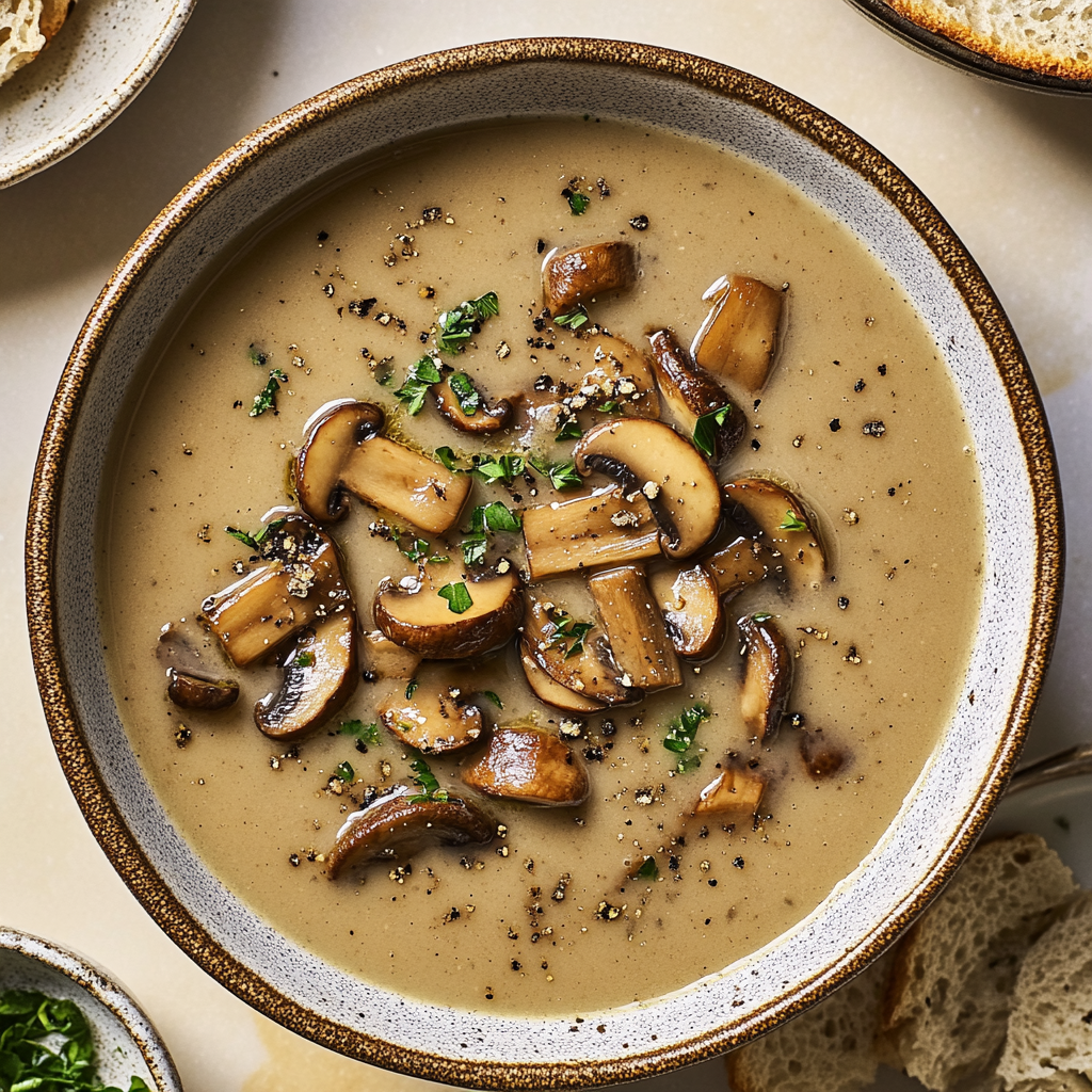 Recipe preparation for Mushroom Soup Recipe