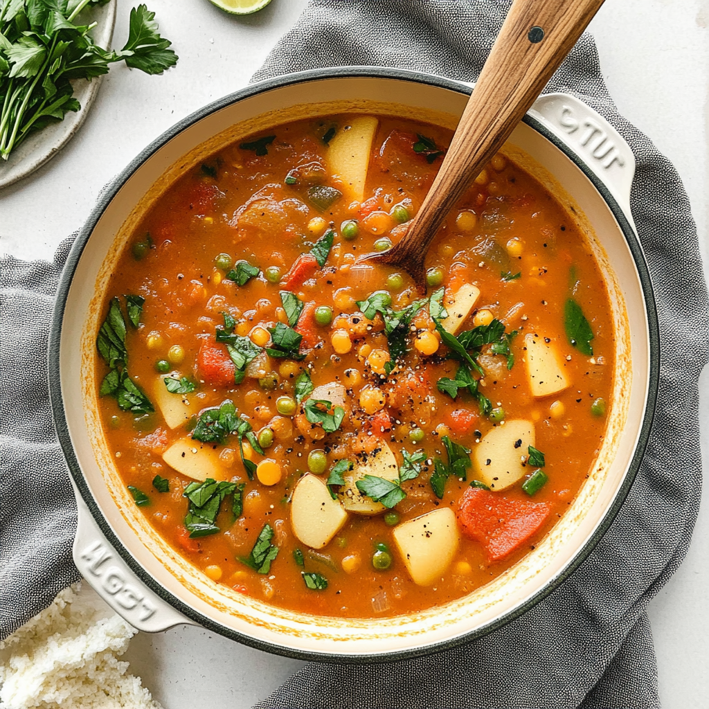 Recipe preparation for Easy Lentil Soup