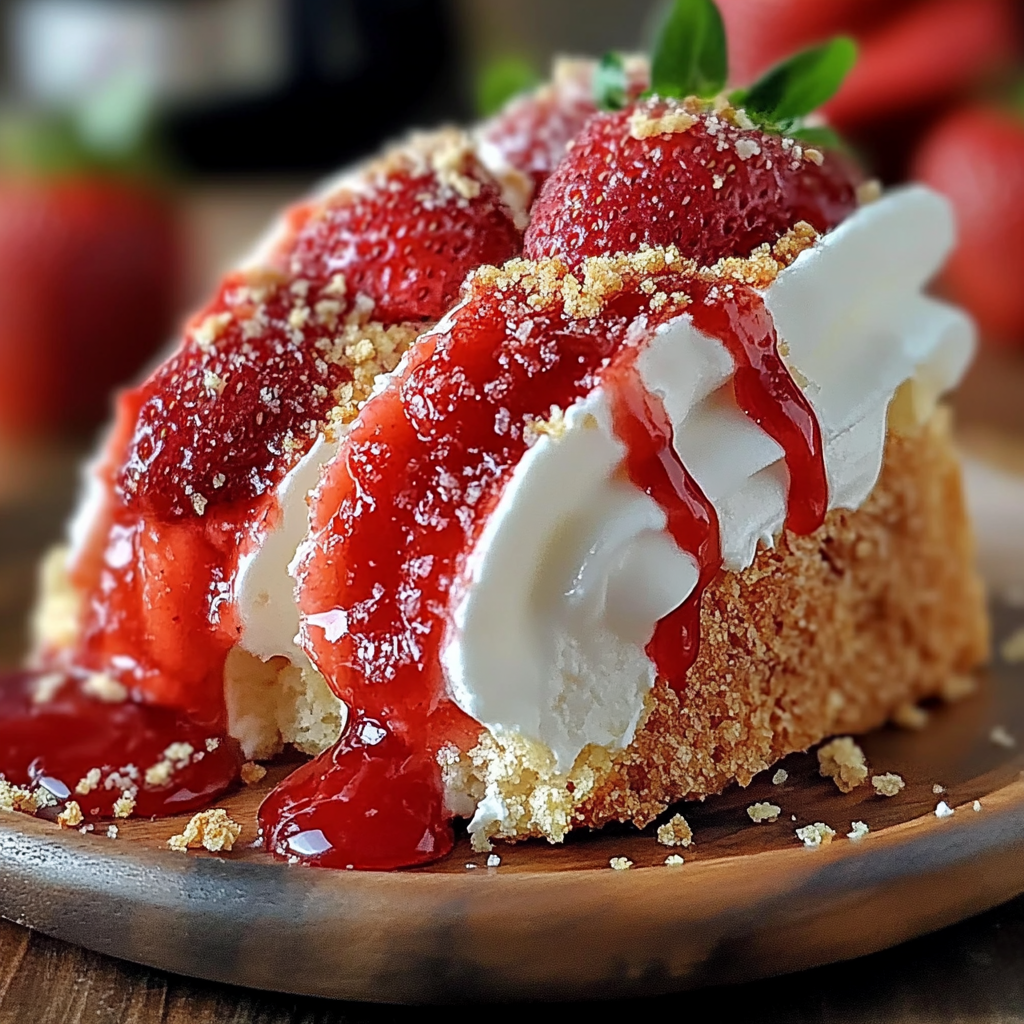 Recipe preparation for Strawberry Crunch Cheesecake Tacos