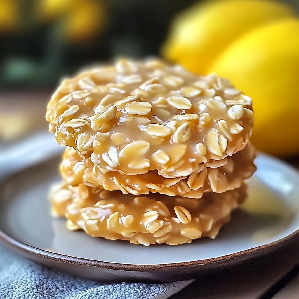 Recipe preparation for Lemon Oatmeal No-Bake Cookies