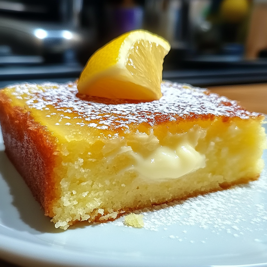 Recipe preparation for Lemon Custard Cake