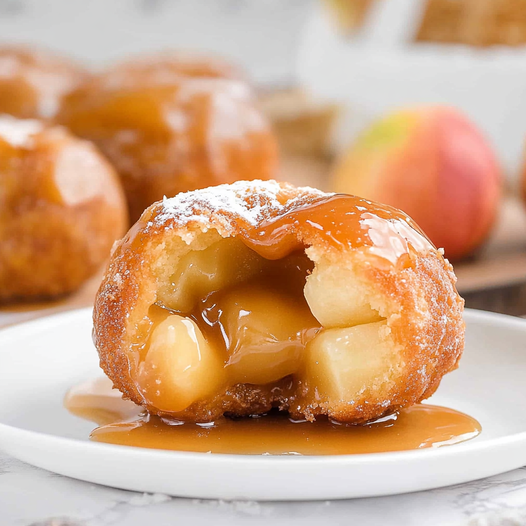Recipe preparation for Caramel Apple Pie Bombs
