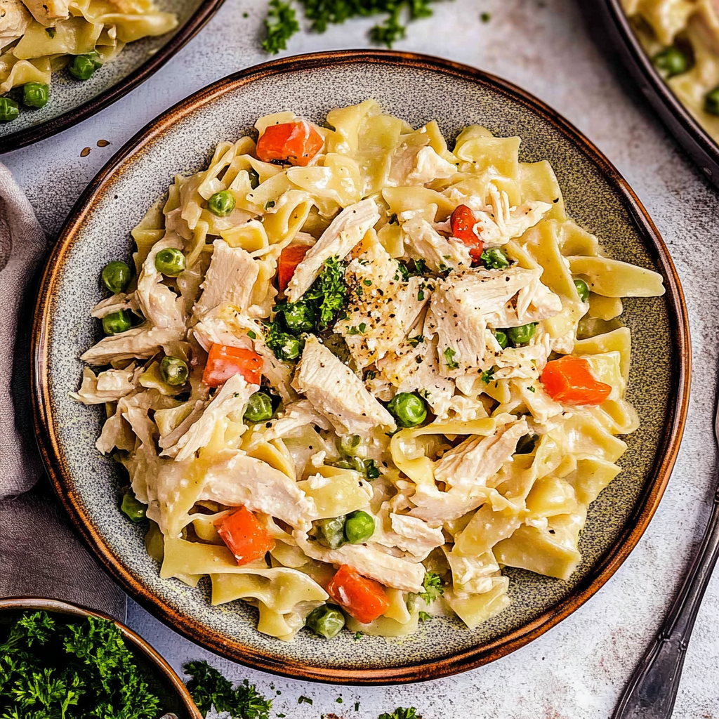Recipe preparation for Chicken and Noodles
