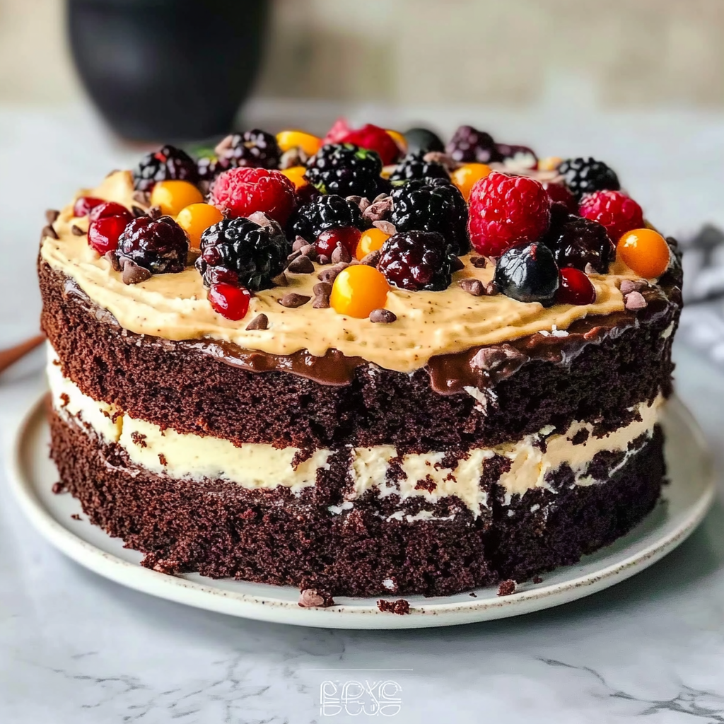 Recipe preparation for Brownie Mix Cake