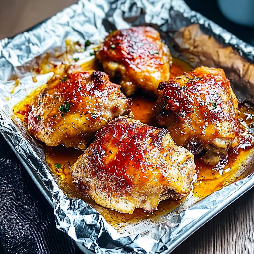 Recipe preparation for Oven Baked Chicken Thighs