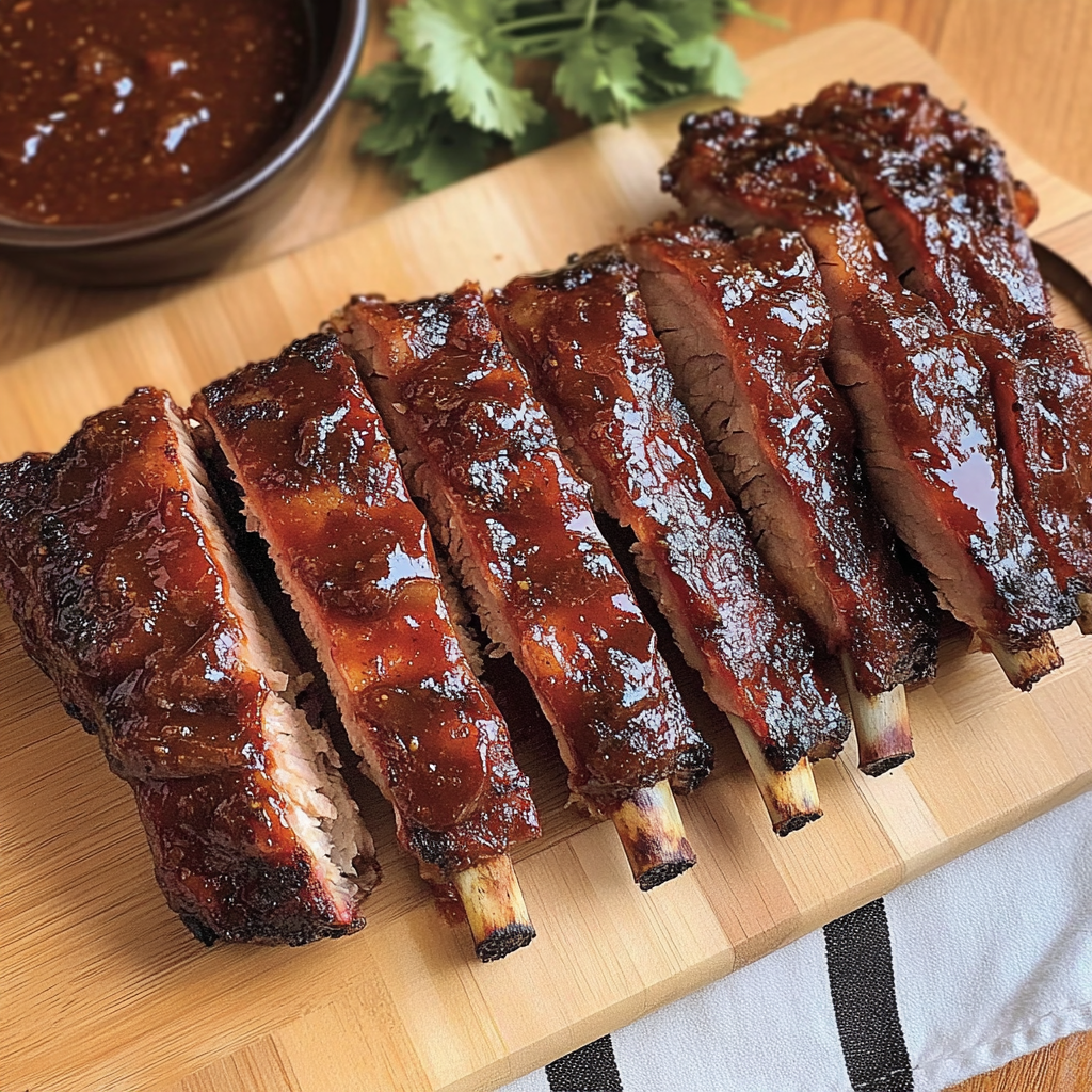 Recipe preparation for Apple Butter BBQ Ribs Recipe