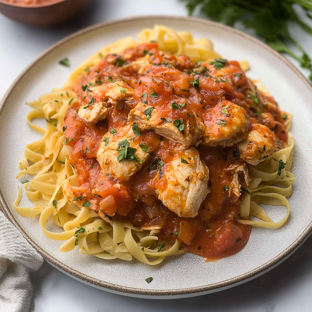 Recipe preparation for Slow Cooker Tomato Basil Chicken
