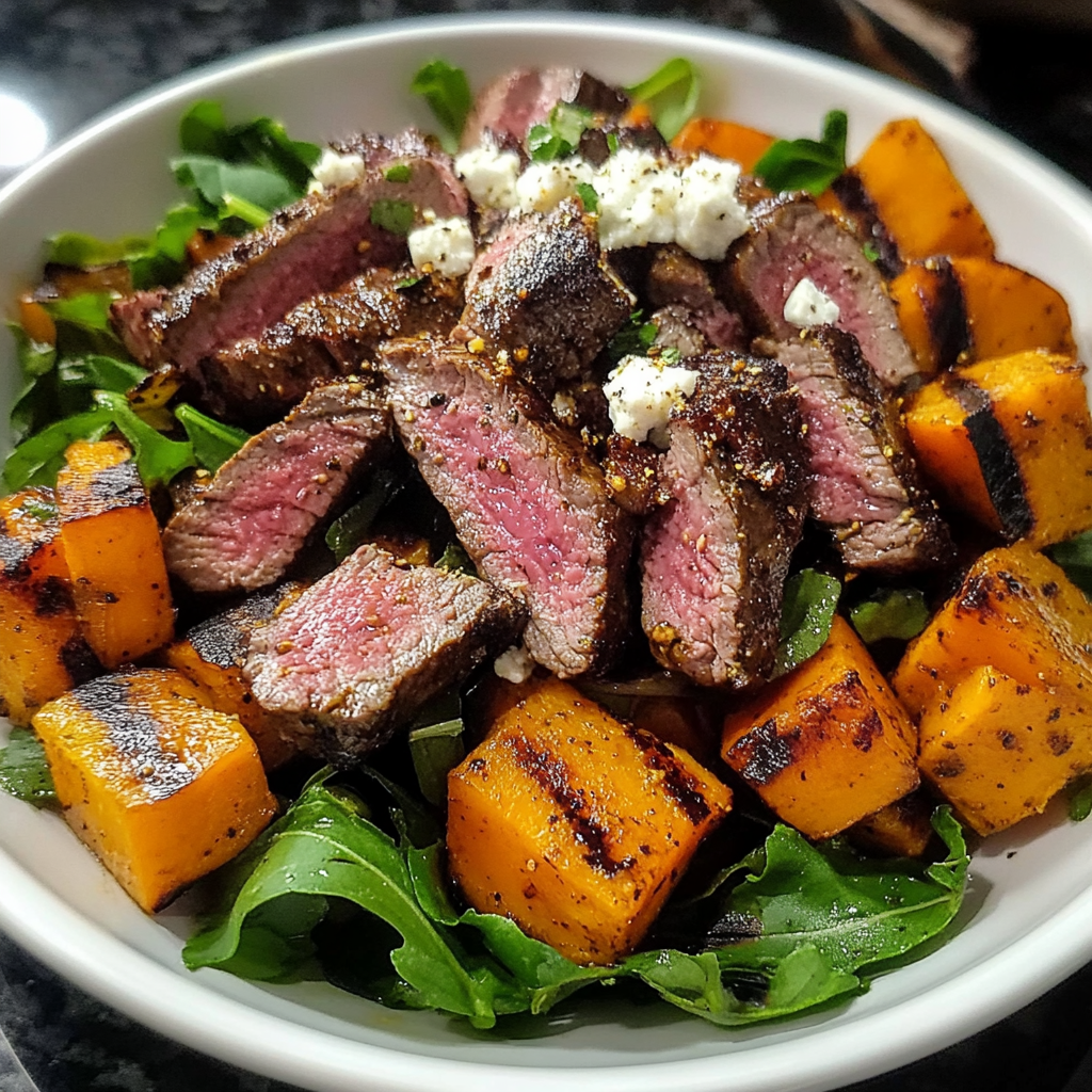 Recipe preparation for Steak & Sweet Potato Salad