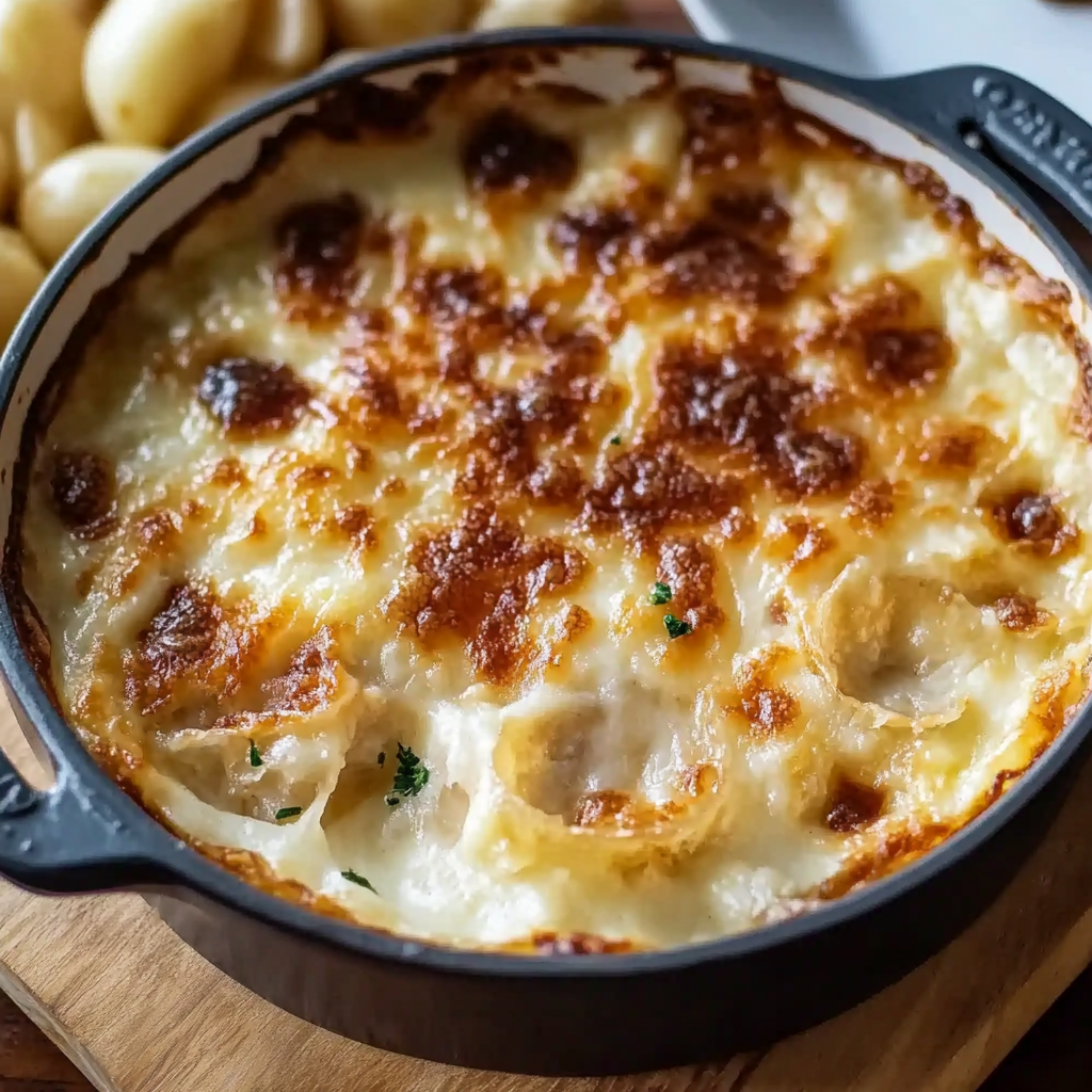 Recipe preparation for Caramelized Onion and Gruyere Dip Recipe