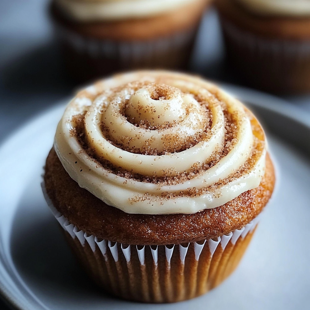 Recipe preparation for Cinnamon Roll Cupcakes