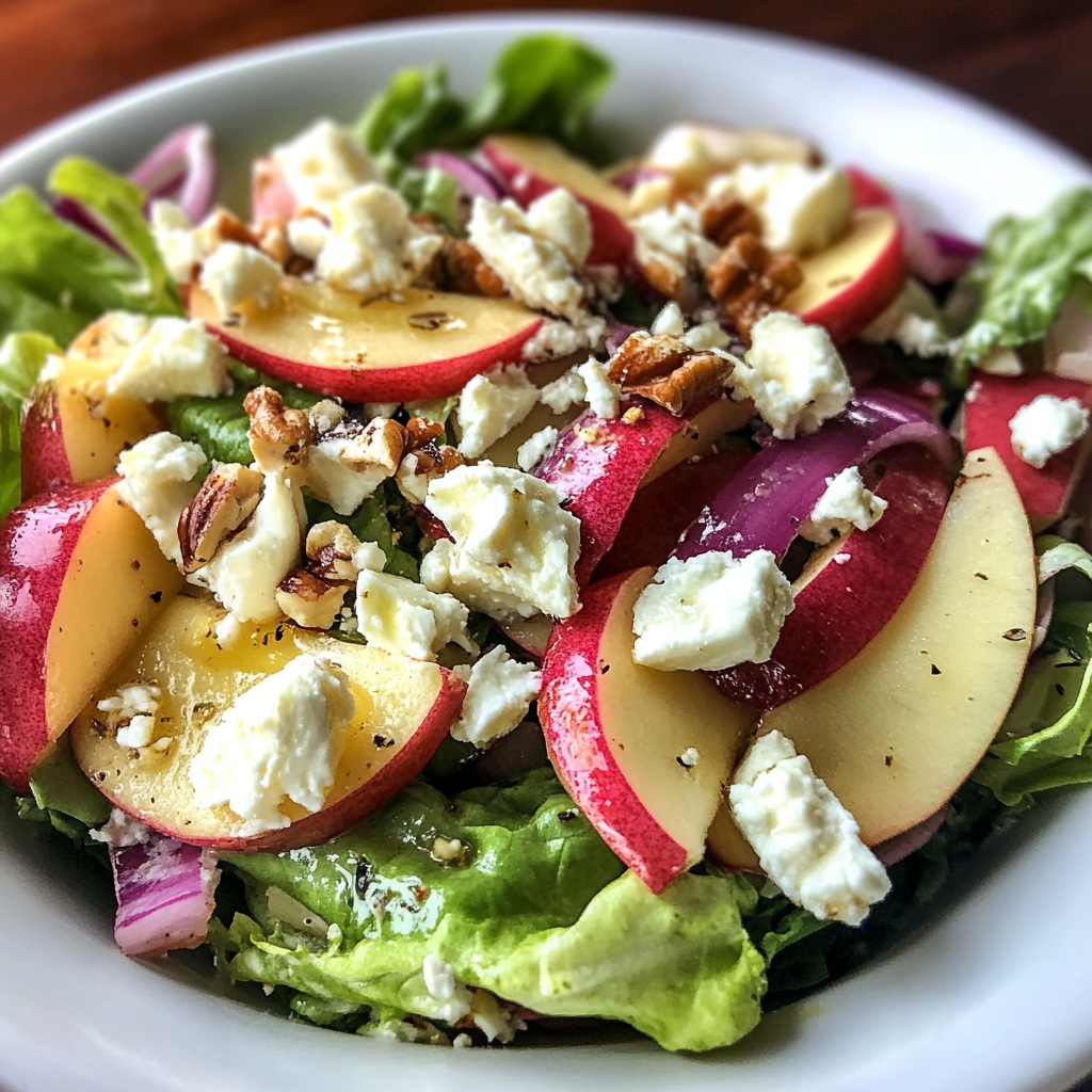 Recipe preparation for Honeycrisp Apple and Feta Salad