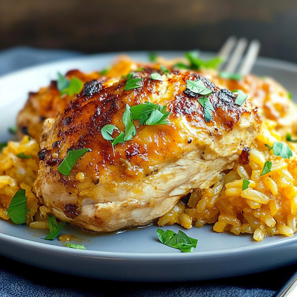 Recipe preparation for Pumpkin Rice Stuffed Chicken