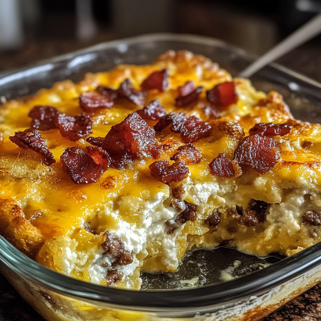 Recipe preparation for Crack Breakfast Casserole