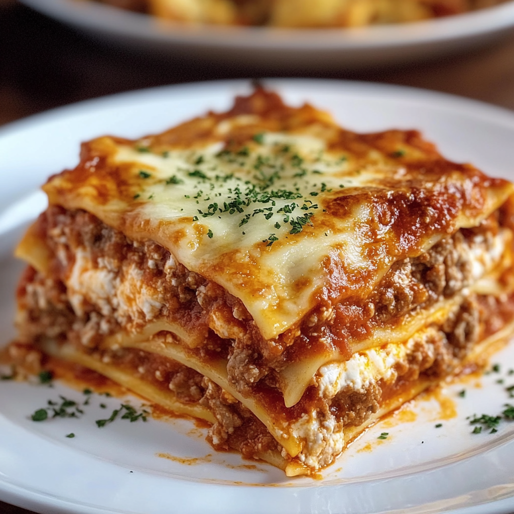 Recipe preparation for Classic Lasagna with Meat Sauce