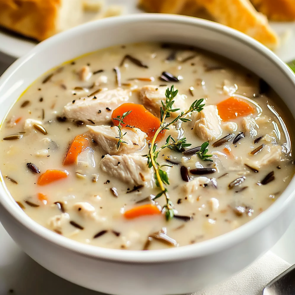 Recipe preparation for Chicken & Wild Rice Soup