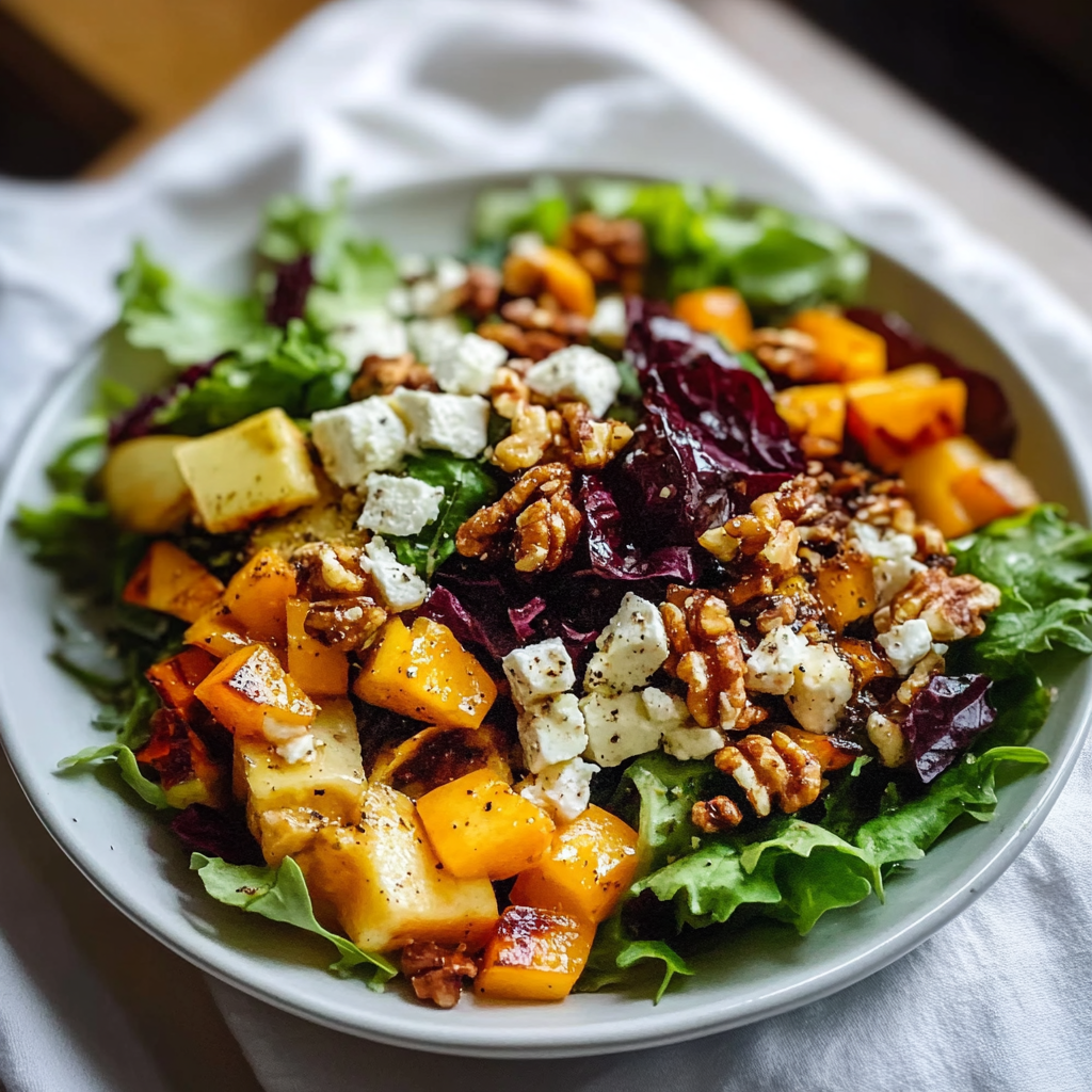 Recipe preparation for autumn salad