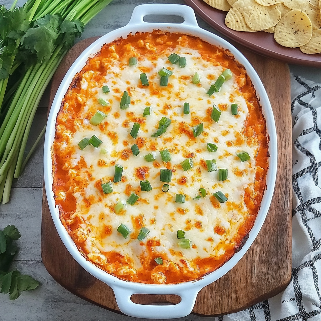 Recipe preparation for Creamy Cottage Cheese Buffalo Chicken Dip