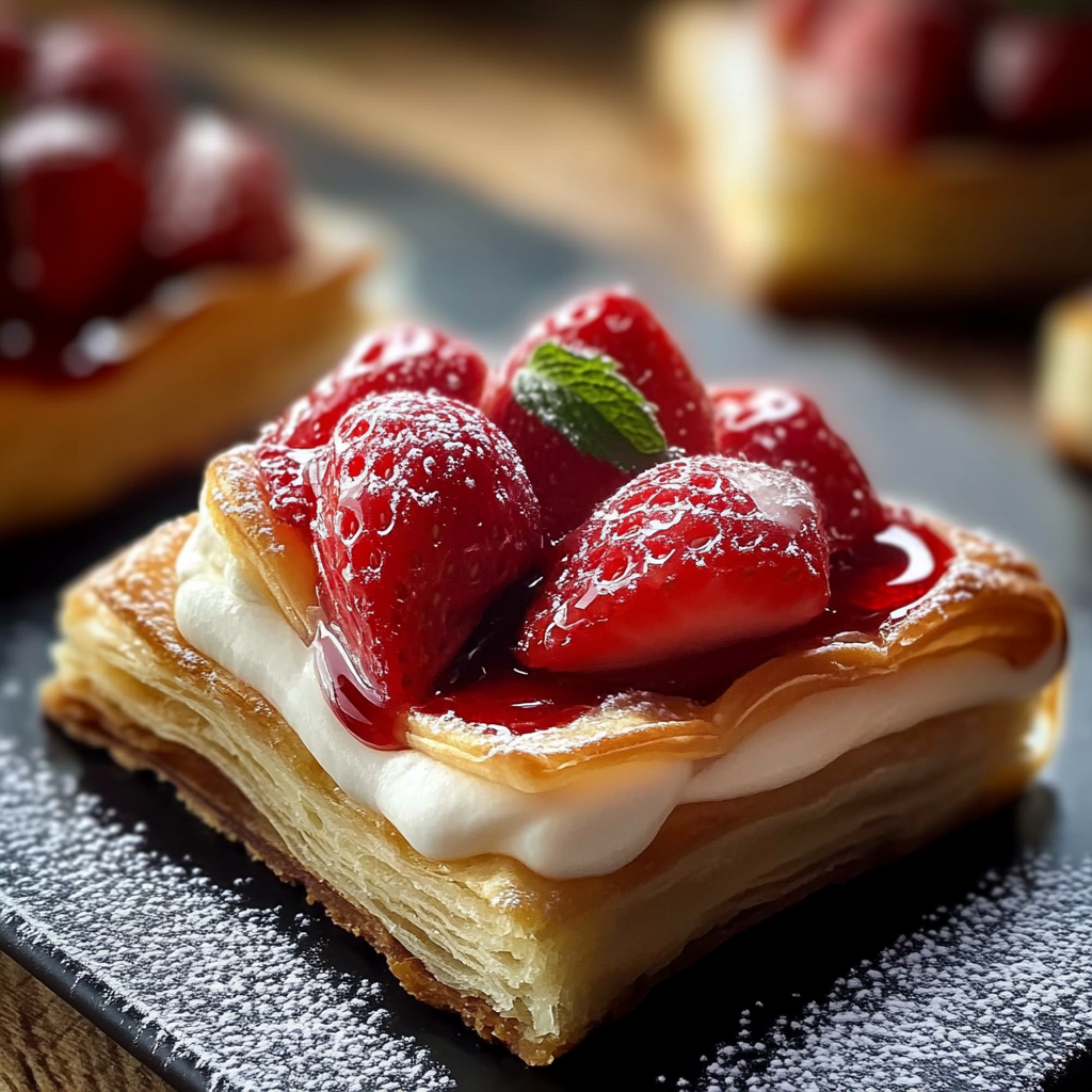 Recipe preparation for Strawberry Danish Perfect Treat