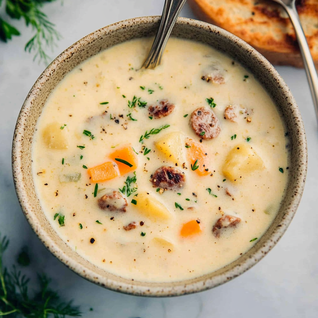 Recipe preparation for Sausage Potato Soup