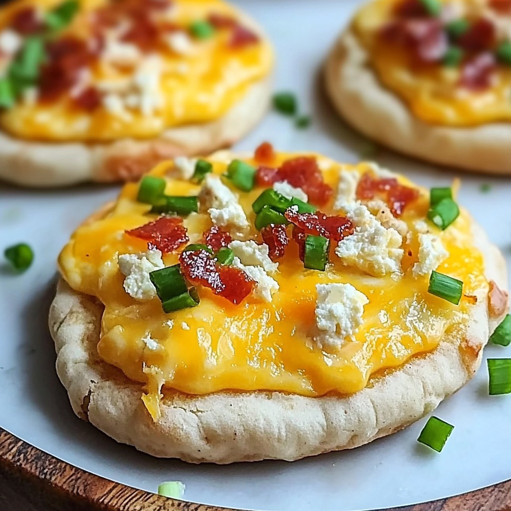 Recipe preparation for English Muffin Breakfast Pizza