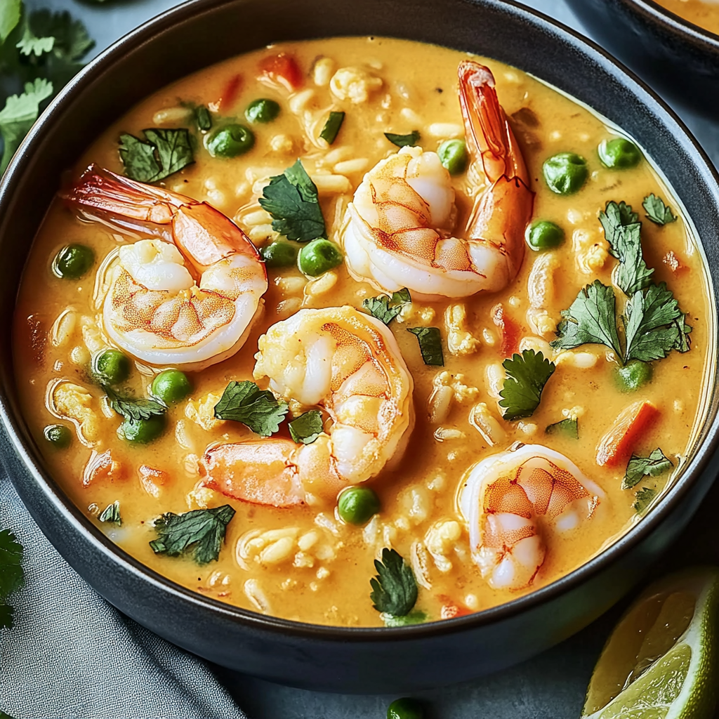Recipe preparation for Easy Thai Shrimp Soup