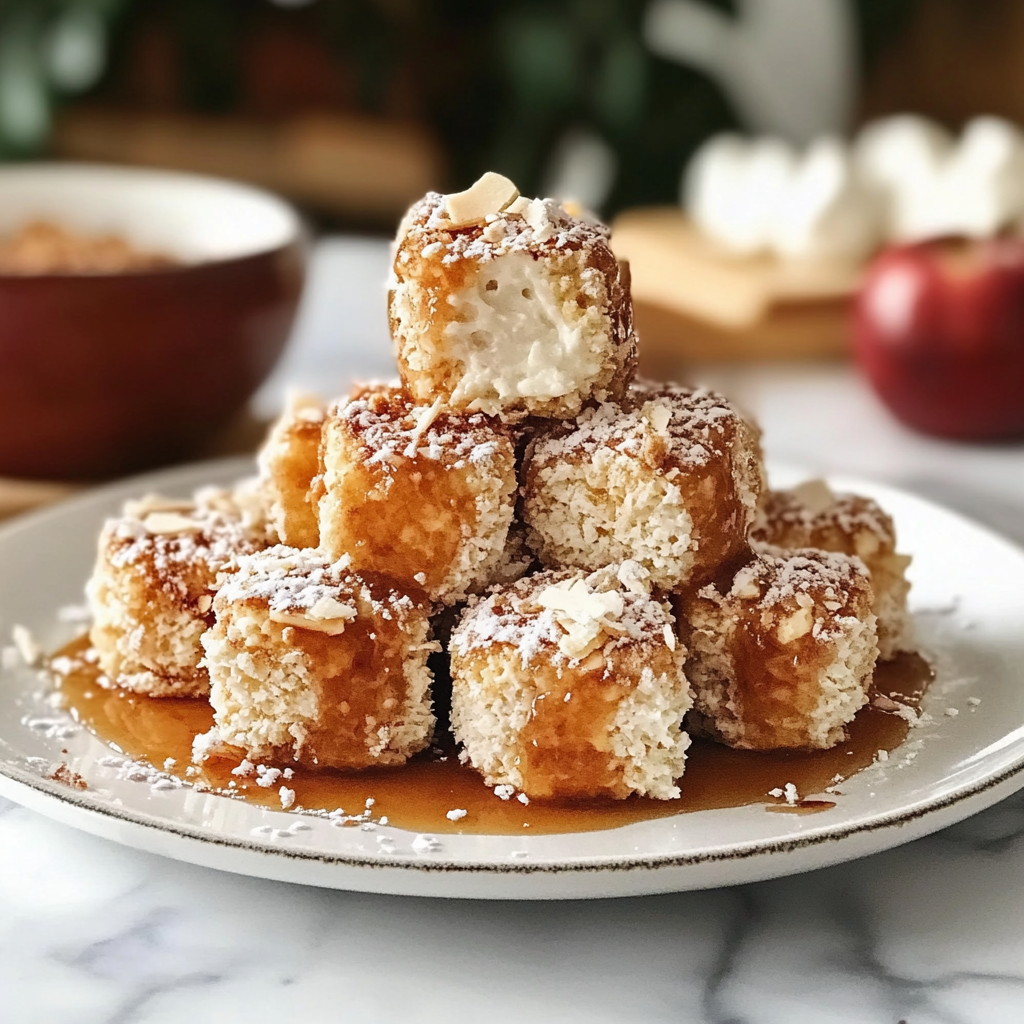 Recipe preparation for Cinnamon Apple Cottage Cheese Bites