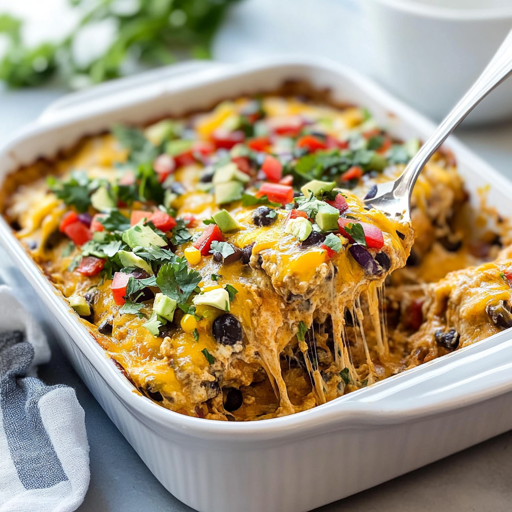 Recipe preparation for Chicken Enchilada Casserole