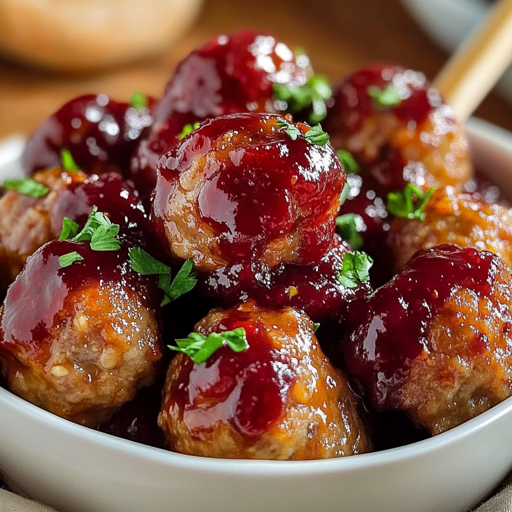Recipe preparation for Quick Cranberry Meatballs