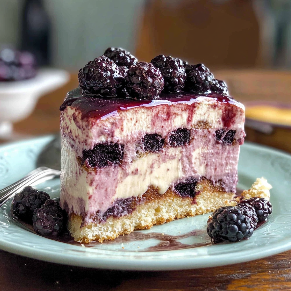 Recipe preparation for Blackberry Tiramisu Twist