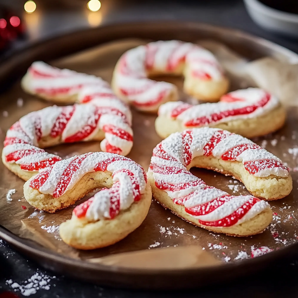 Recipe preparation for Candy Cane Cookies