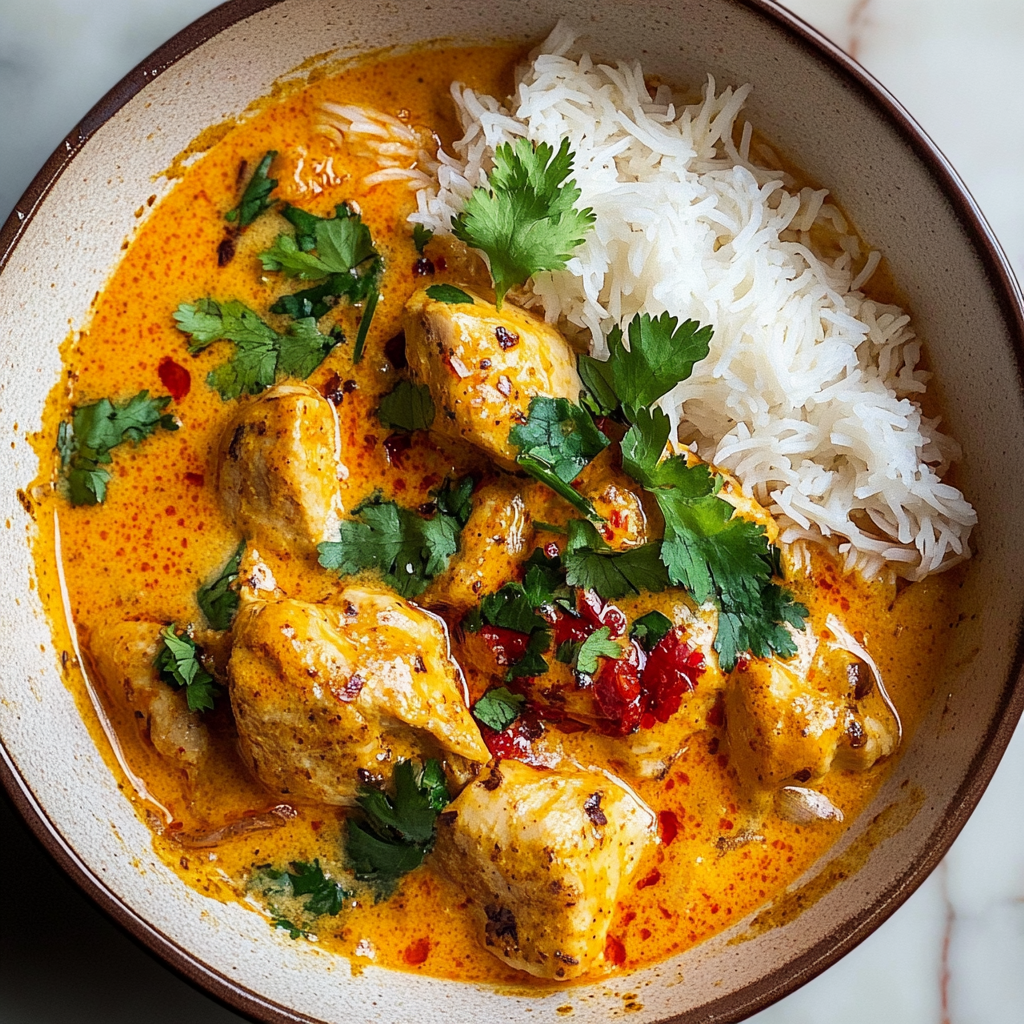 Recipe preparation for Creamy Butternut Squash Butter Chicken