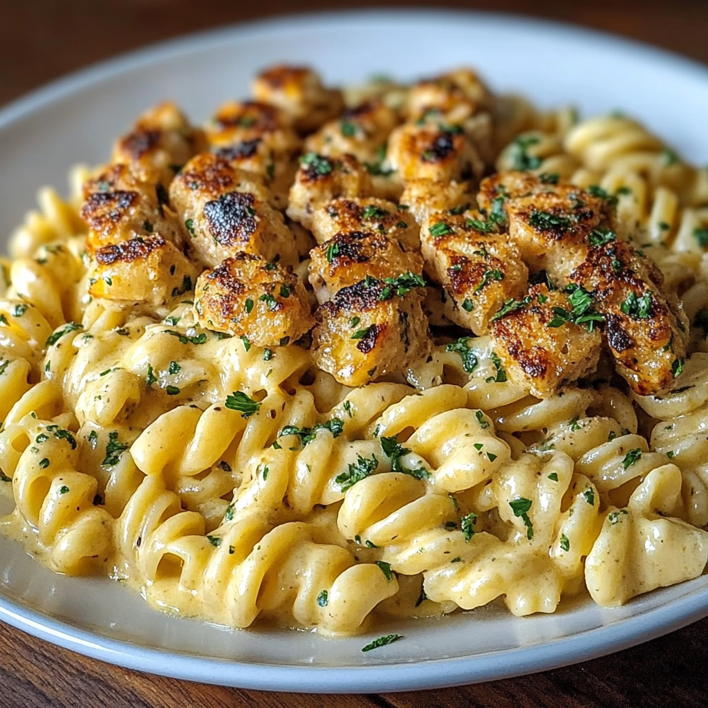 Recipe preparation for Rotini Cheesy Italian Herb Alfredo