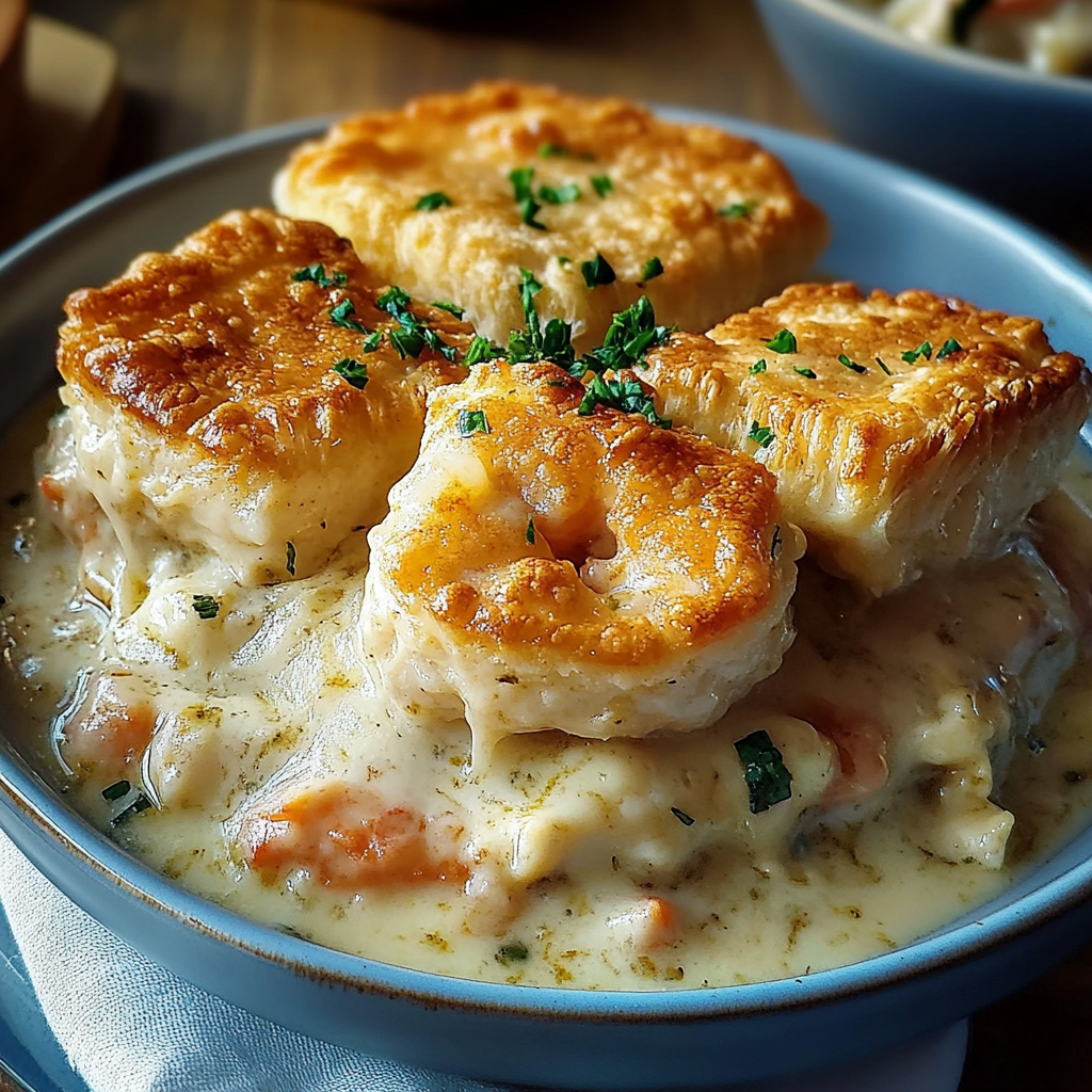 Recipe preparation for Cheddar Bay Seafood Pie