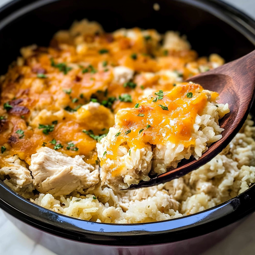 Recipe preparation for crockpot chicken and rice