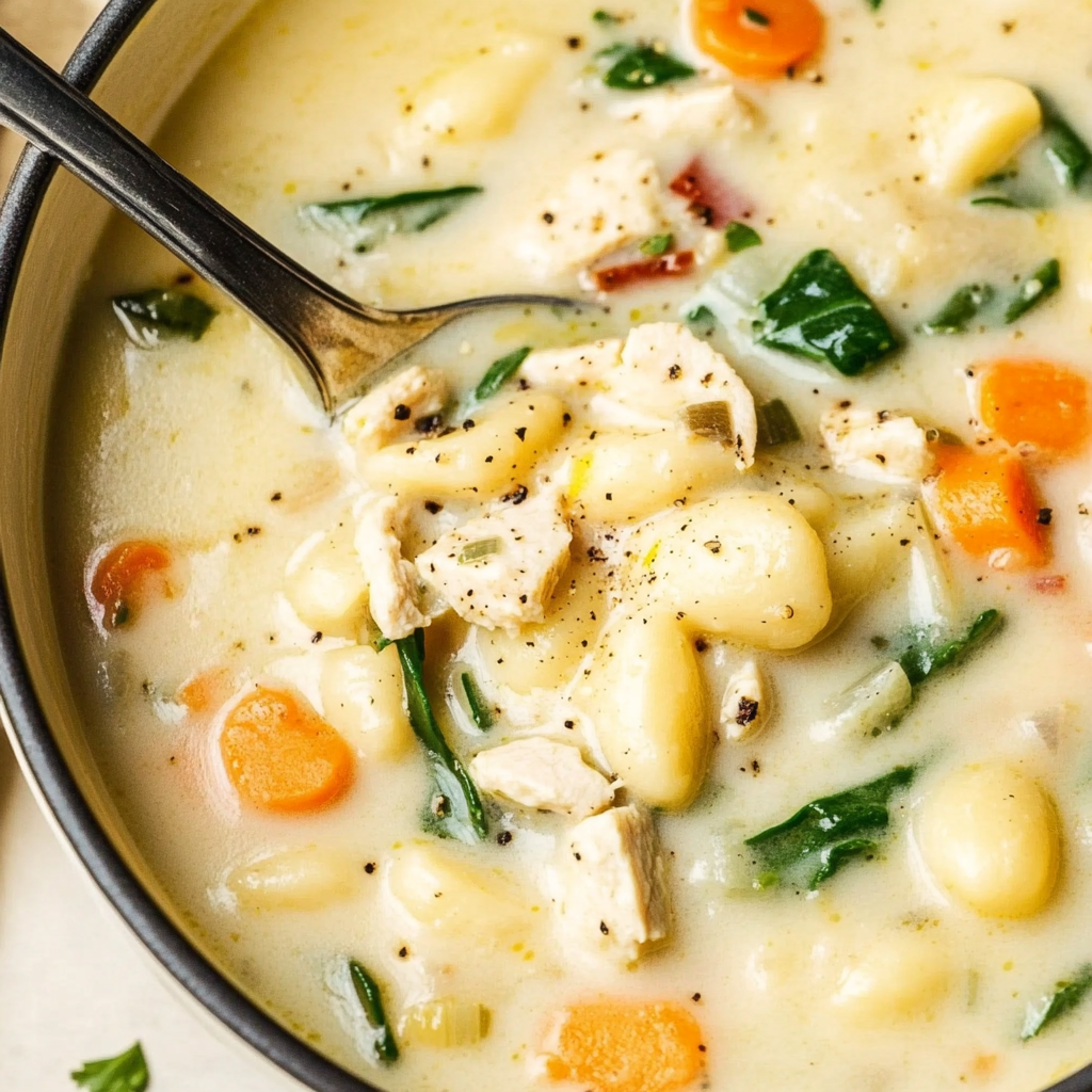 Recipe preparation for gnocchi soup